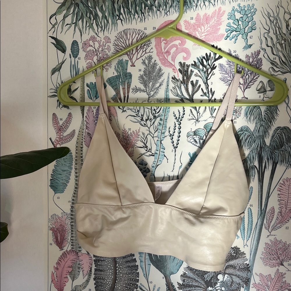 Cute faux leather party top